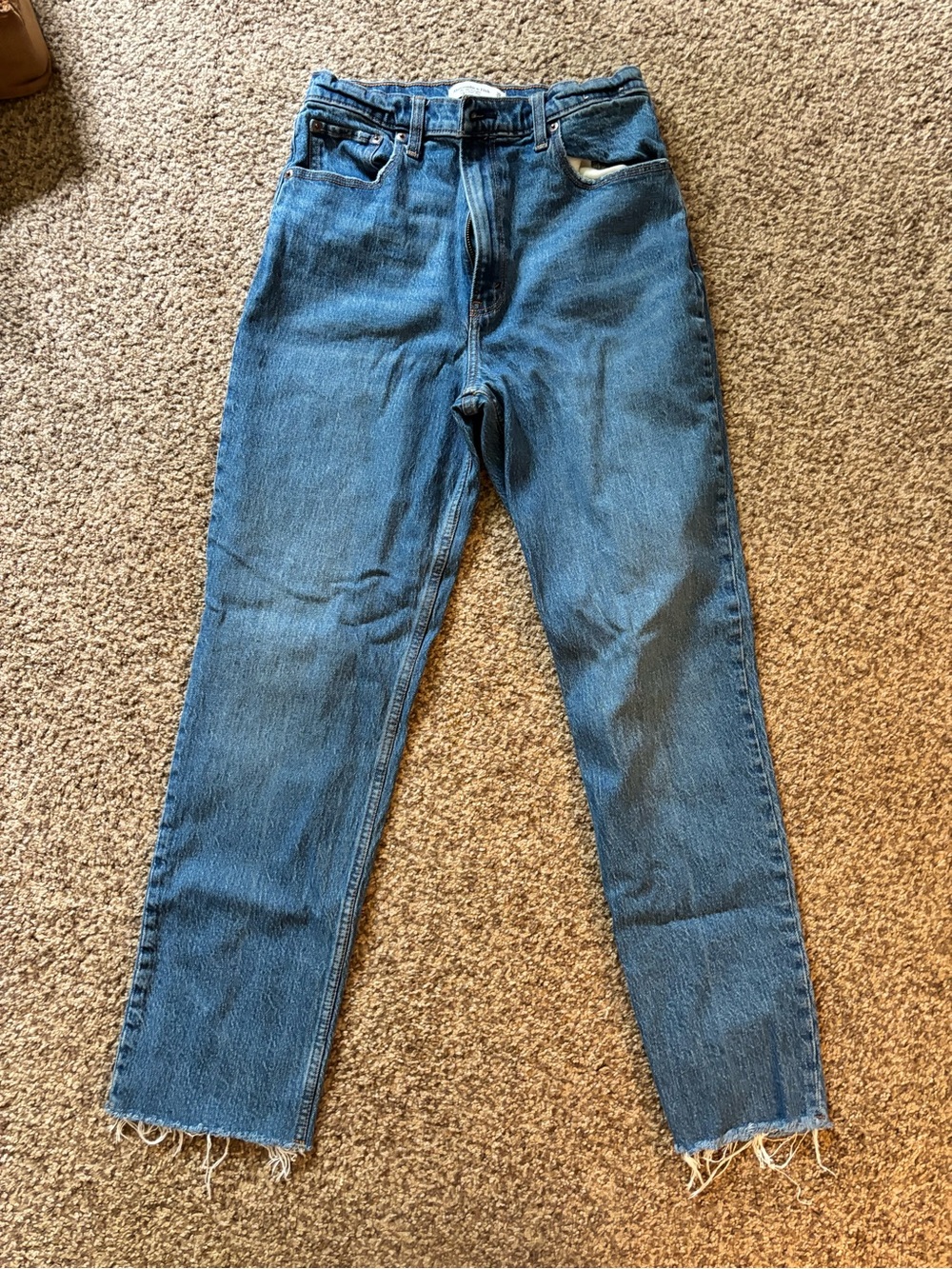 Abercrombie & Fitch Straight Leg Jeans - Blue Wash